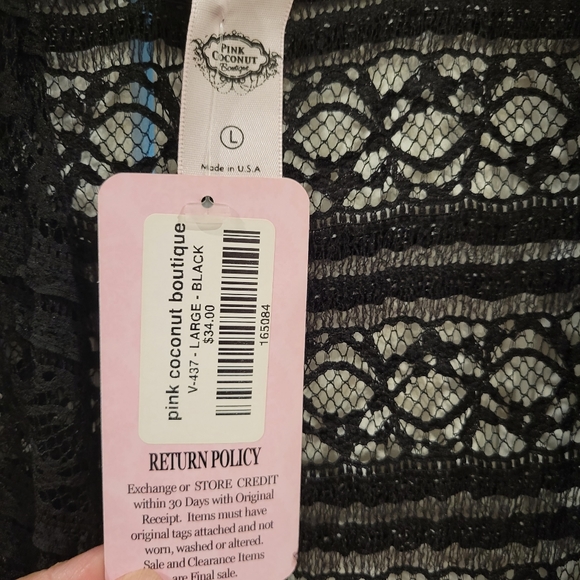 Black lace vest duster/kimono - Picture 2 of 2